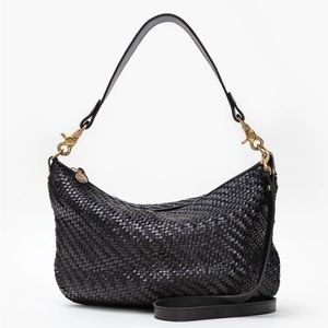 Clare V Moyen Messenger Bag Black Zig Zag